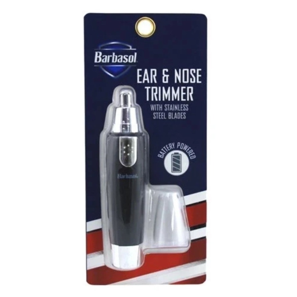 NEW Barbasol Portable Ear and Nose Trimmer with Stainless Steel Blades